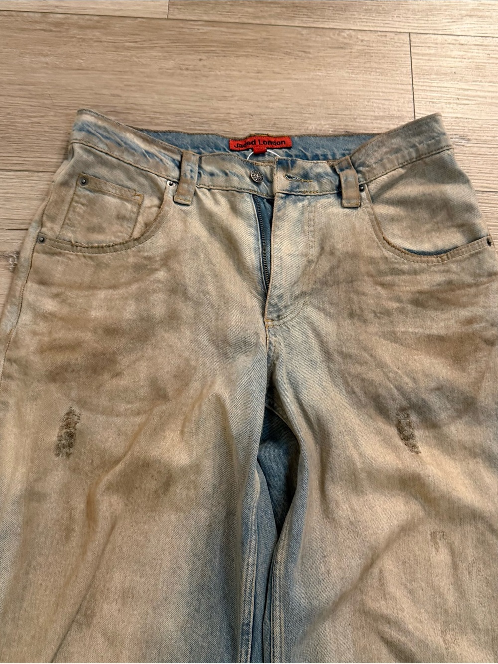 Jaded London Two-Tone Muck Wide Leg Jeans - Picture 4 of 7